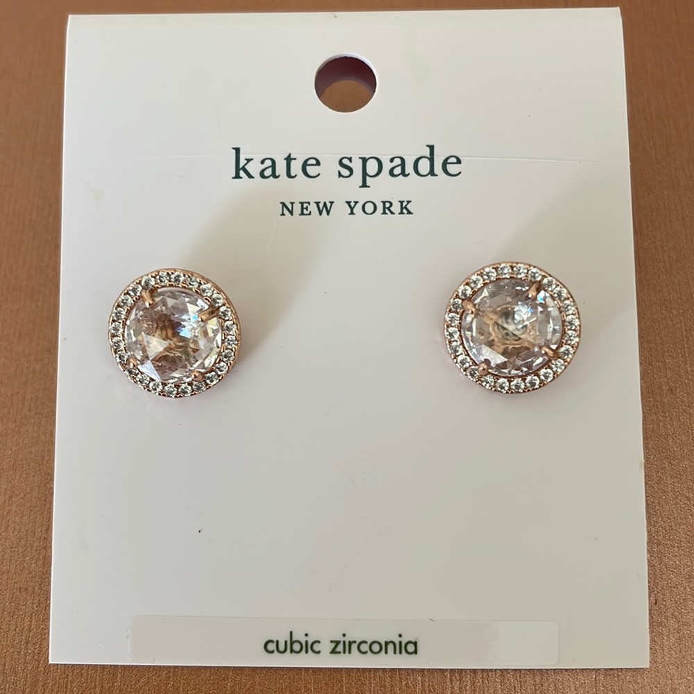 NWT Kate Spade cubic zirconia earrings